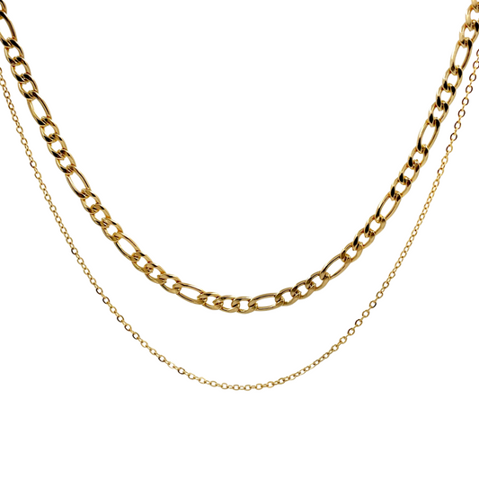 Layered Cuban Chain Necklace